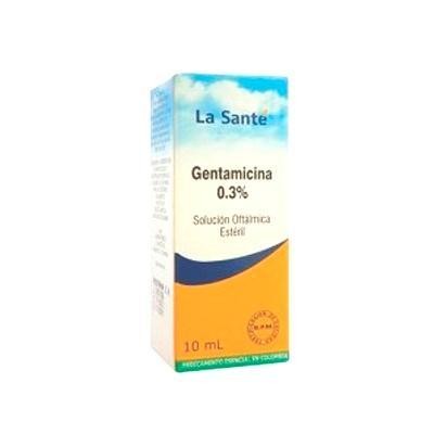 Gentamicina La Santé 0.3% Gotas Oftálmicas Frasco X10Ml.
