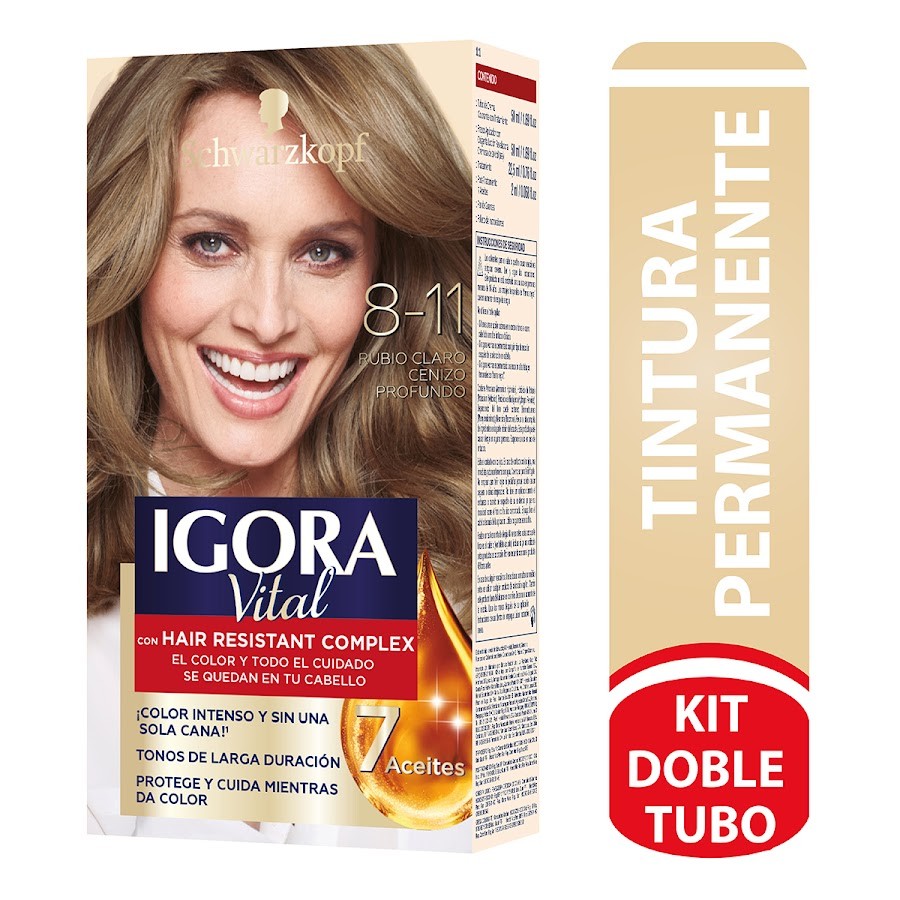TINTE IGORA VITAL RUBIO CLARO PROFUNDO 8-11 X50G X2