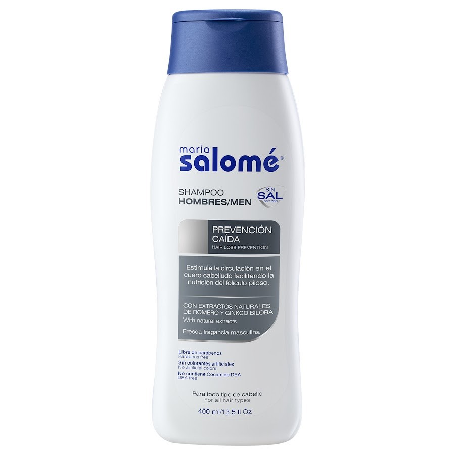 Shampoo María Salomé Hombre Prevención Caída Sin Sal x400ml