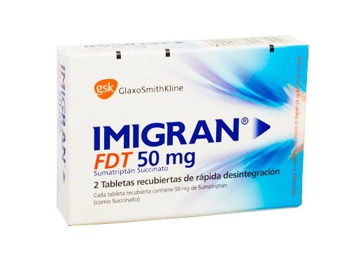 Imigran FDT 50Mg Tabletas Caja x2Tab. GSK Sumatriptán Succinato