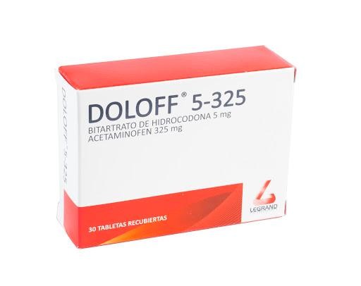 DOLOFF 5/325MG CAJA X10TAB. LEG BITARTRATO HIDROCODONA ACETAMINOFÉN