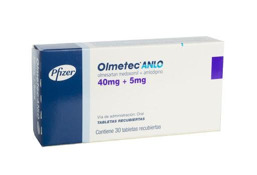 Olmetec Anlo 40/5Mg Tabletas Cajax30Tab. Pfizer Olmesartan Amlodipino