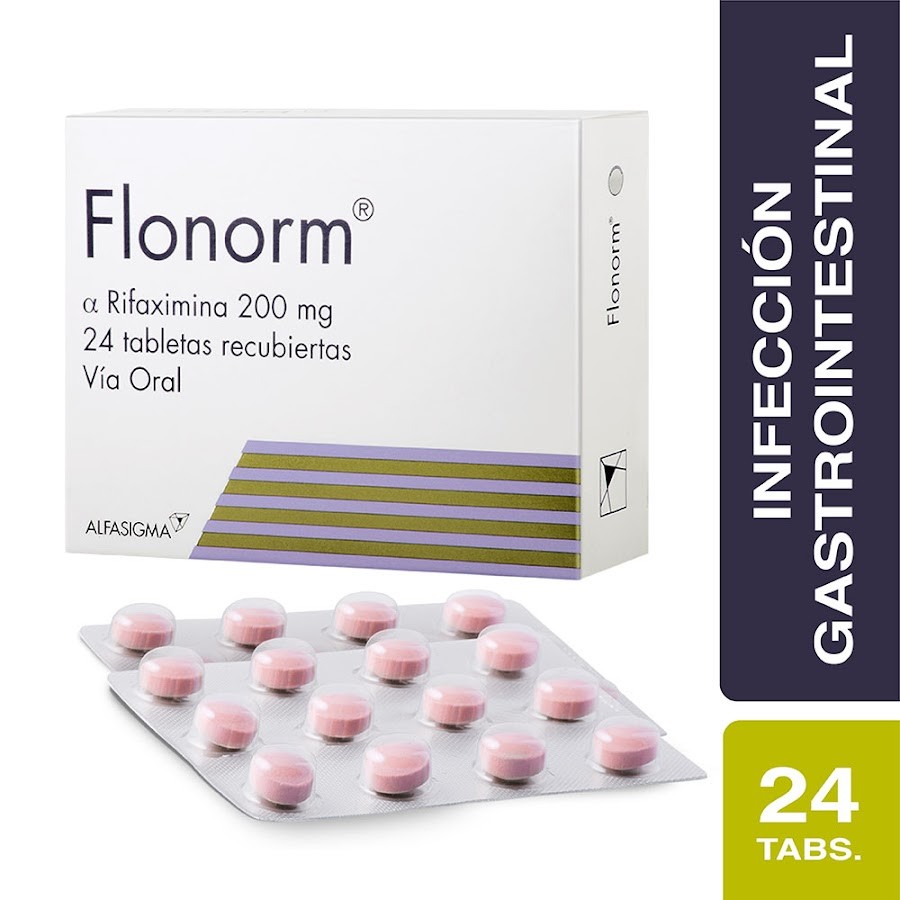 Flonorm 200Mg Tabletas Caja x24Tab. Zambon Rifaximina