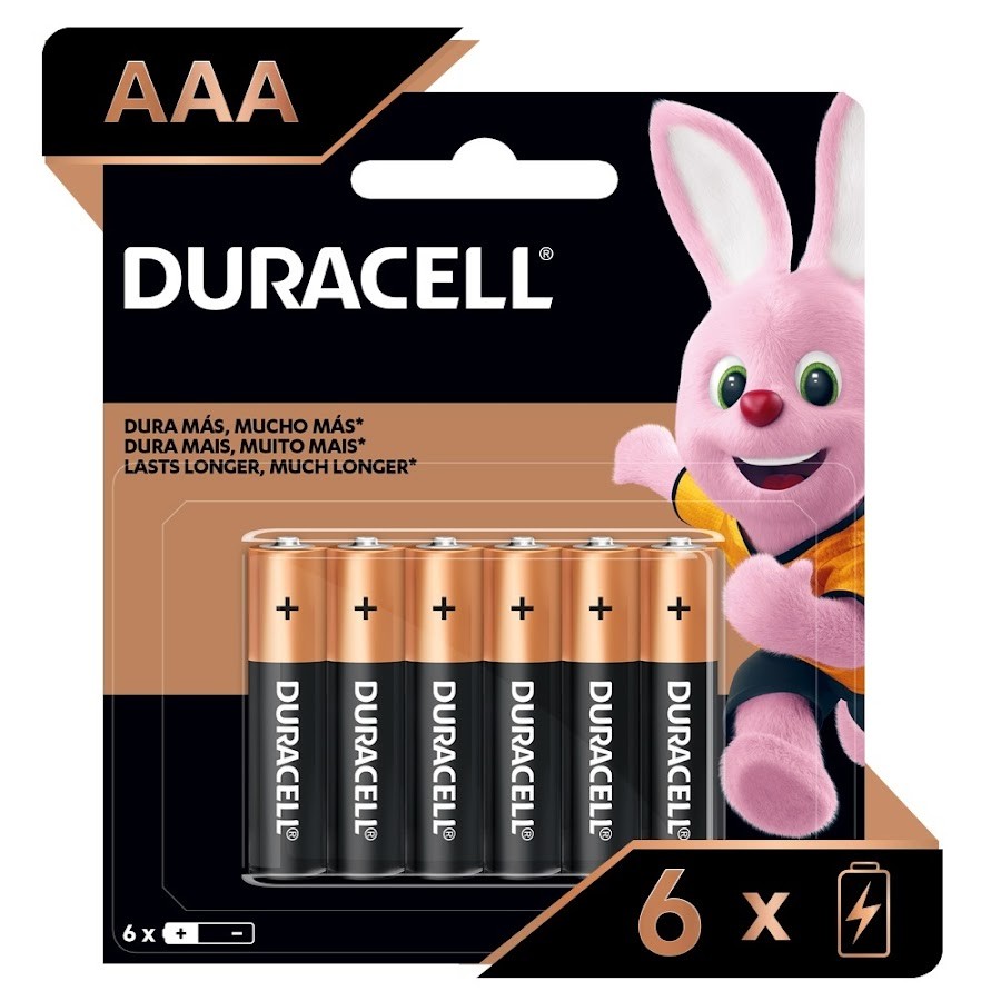 Pilas Alcalinas Duracell AAA Paquete x 6Und