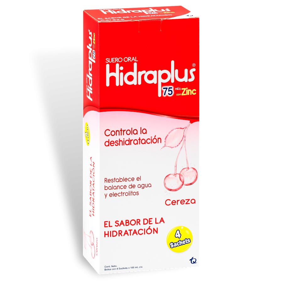 HIDRAPLUS TRATAM.DESHIDRATACIÓN 75 ZINC CEREZA CAJAX4SCH.
