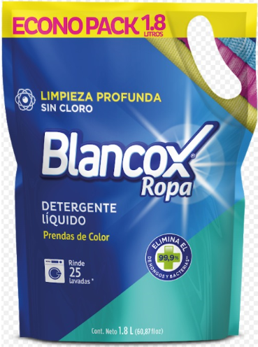 Detergente Liquido Blancox Ropa Prendas De Color x 1800ml