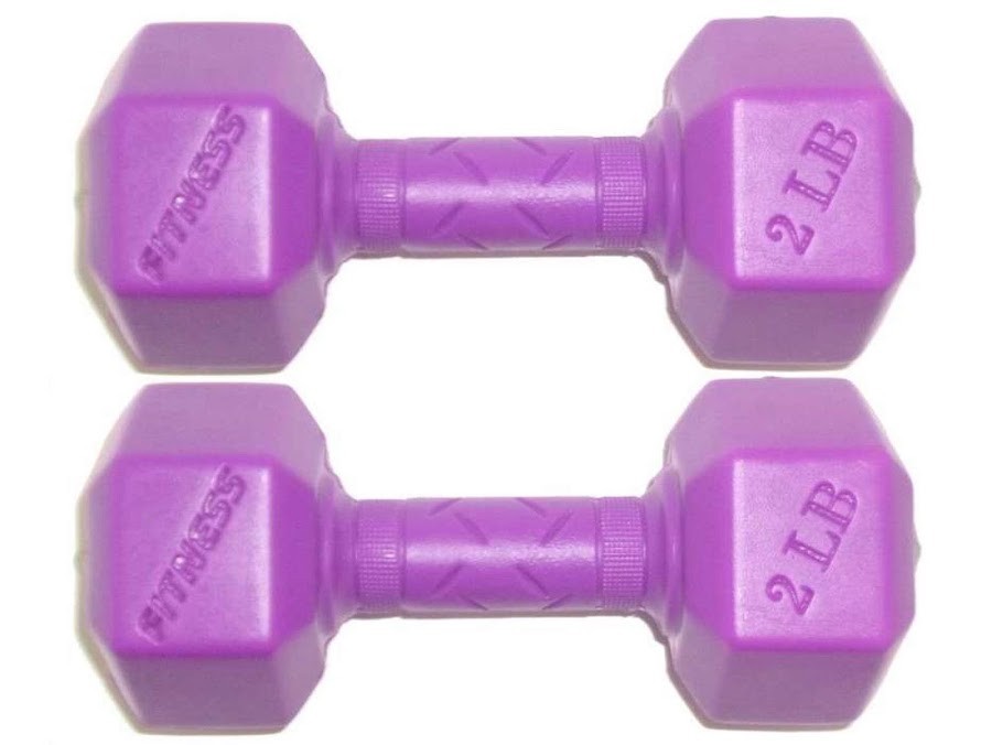 Set de 2 mancuernas moradas de 2 libras