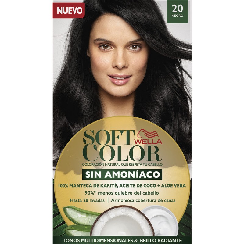 Tinte Wella Soft Color Negro N° 20 X 1Und Sin Amoniaco