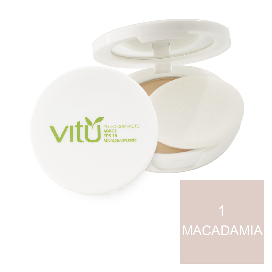 Polvo VITÚ Arroz FPS 15 Macadamia 1 x1Und