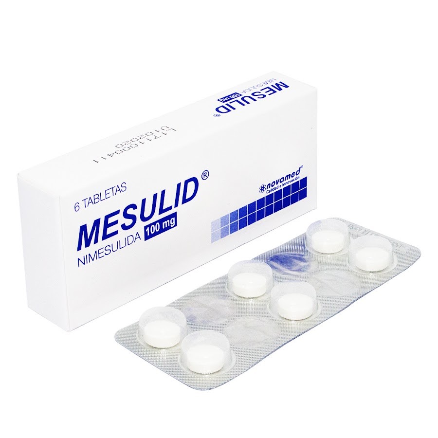 Mesulid 100Mg Tabletas Caja x6Tab. Novamed Nimesulida