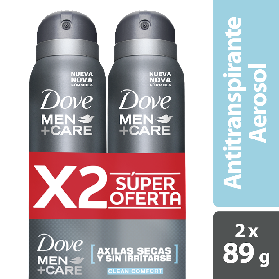 Oferta Desodorante Aerosol Dove Clean Comfort Bipack 2 unidades x89G