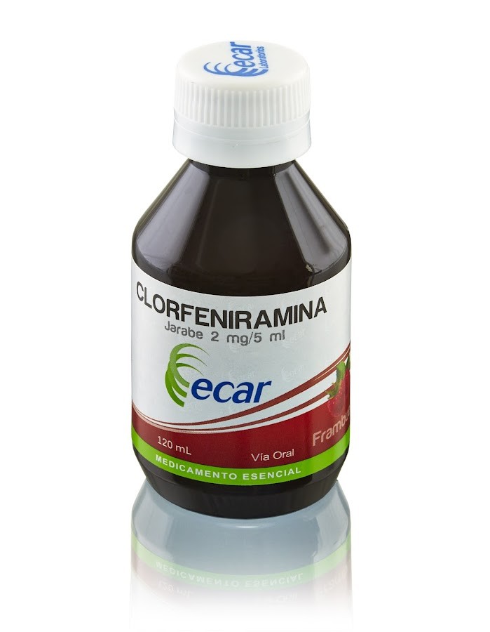 Clorfeniramina Ecar 2mg/5ml Jarabe x 120ml