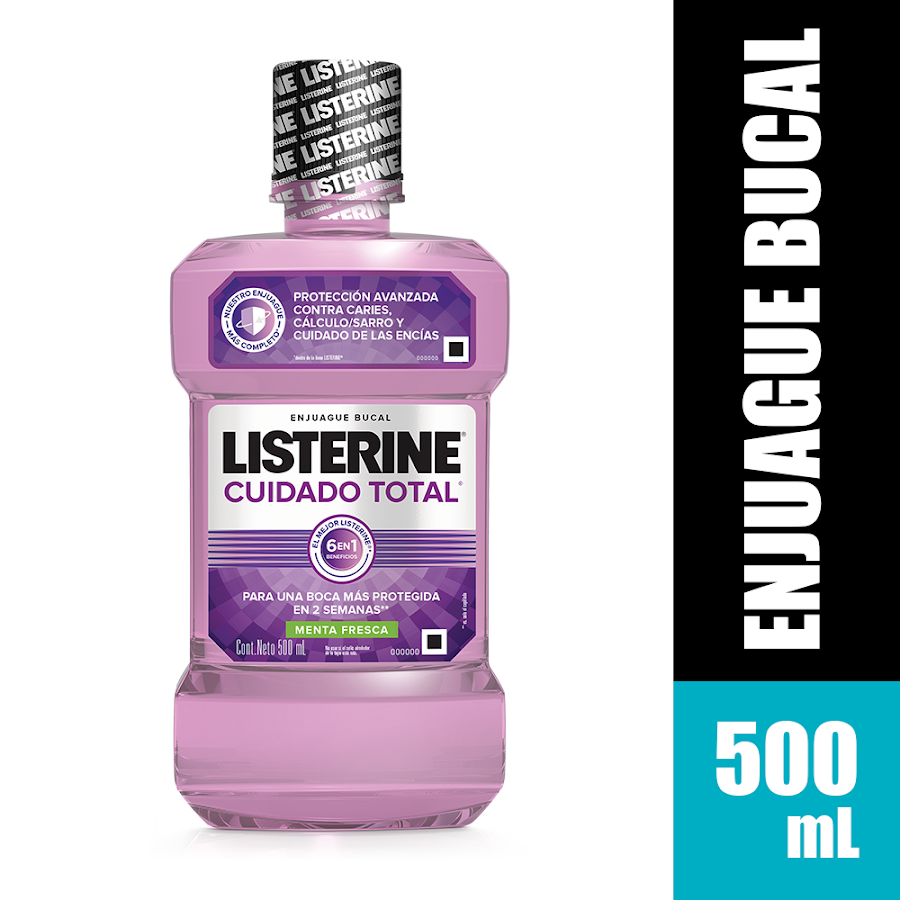 Enjuague Bucal Listerine Cuidado Total 6 Beneficios X 500ml