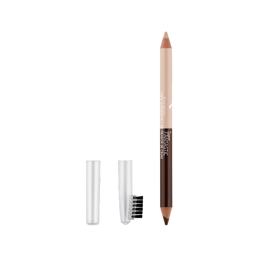 Lapiz Delineador Vogue Duo Para Cejas Camel X 1Und