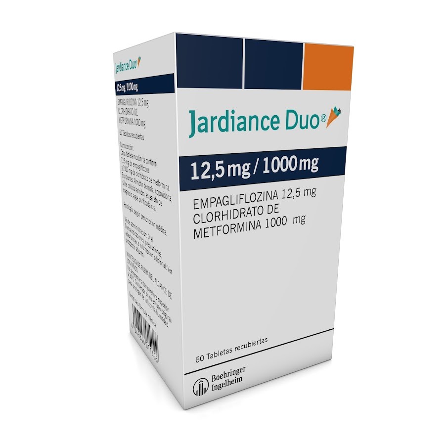 JARDIANCE DUO 12.5/1000MG TABLETAS CAJA X60TAB. BOEHRINGER EMPAGLI MET