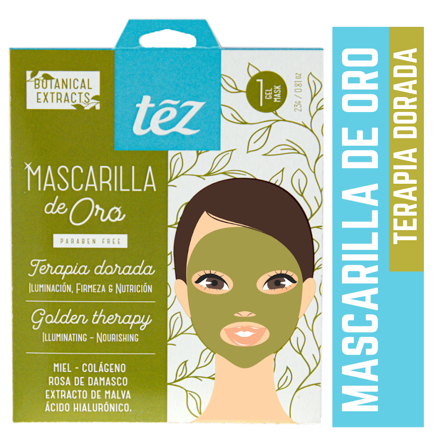 Mascarilla Tez Velo De Oro Anti edad Facial X100Ml.