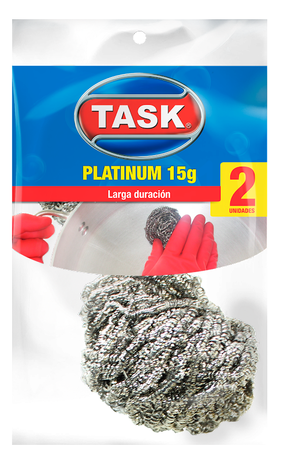 Esponja de Acero Inoxidable Task x 2Und