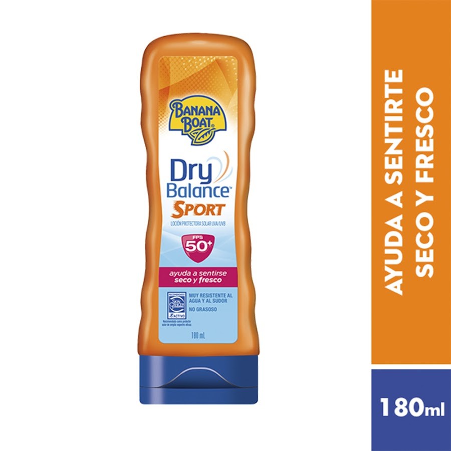 Protector Solar Banana Boat Crema Dry Balance Sport Locion Spf50+180ml