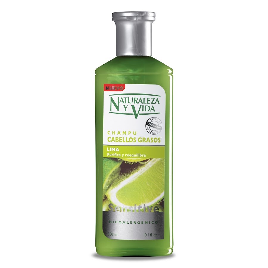 Shampoo NATURALEZA Y VIDA Cabellos Grasos Sensitive Lima x300Ml