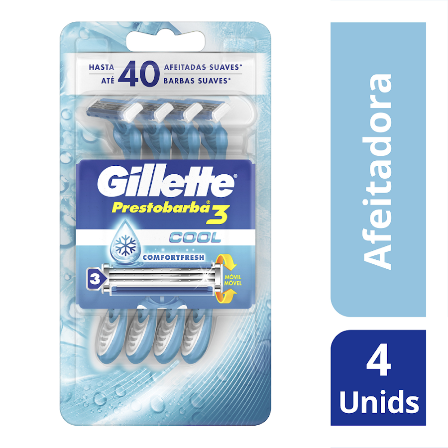 Maquina De Afeitar Gillette Prestobarba 3 Ice X 4Und