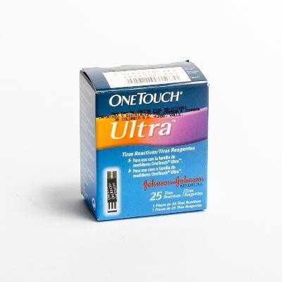 Tiras ONE TOUCH Ultra Tiras Reactivas Uso con Medidores x25Und