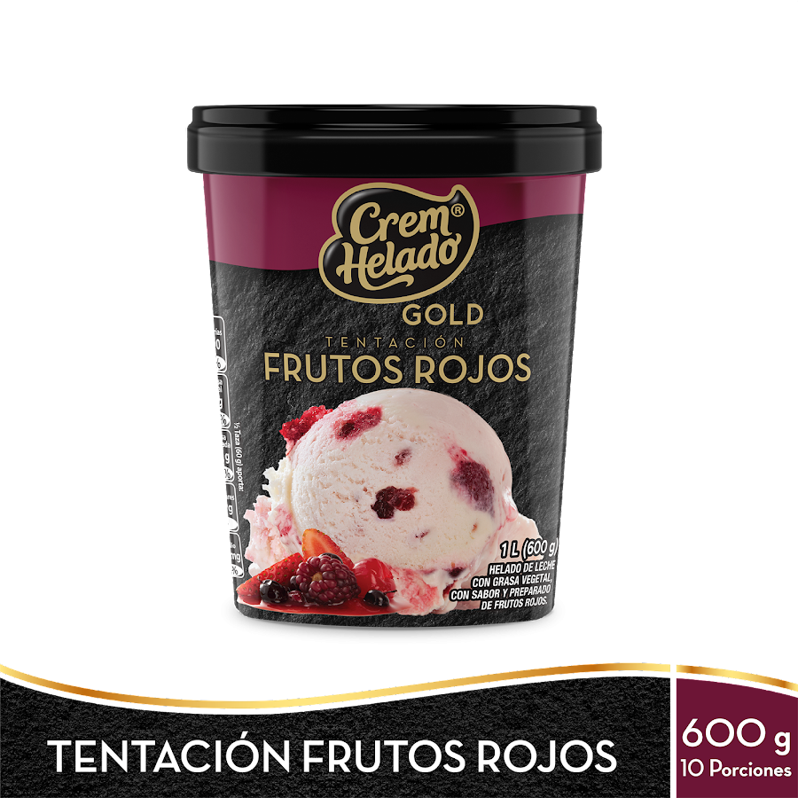 Helado CREM HELADO GOLD Tentación Frutos Rojos X 600g
