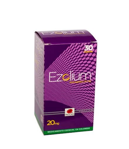 EZOLIUM 20MG CÁPSULAS CAJA X30CAP. PROCAPS ESOMEPRAZOL