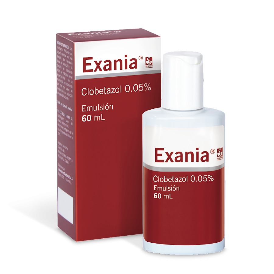 Exania 0.05% Emulsión Frasco x60Ml. Siegfried Clobetasol