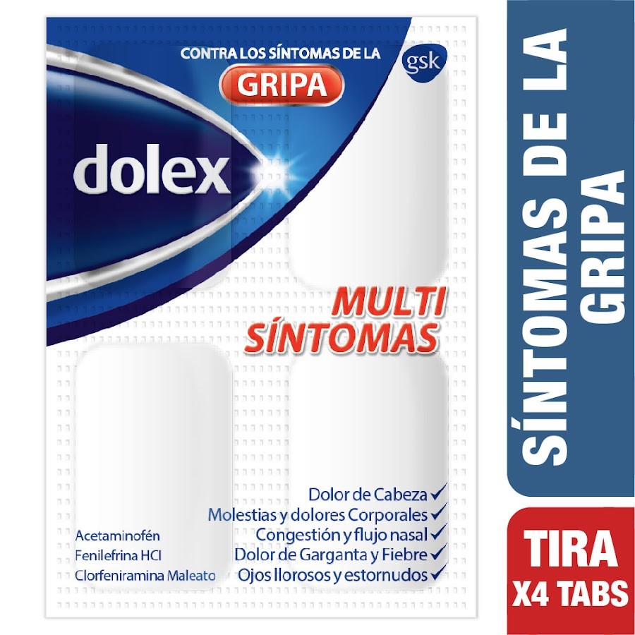 Fracción Dolex Gripa GSK Blister x4 Capsulas
