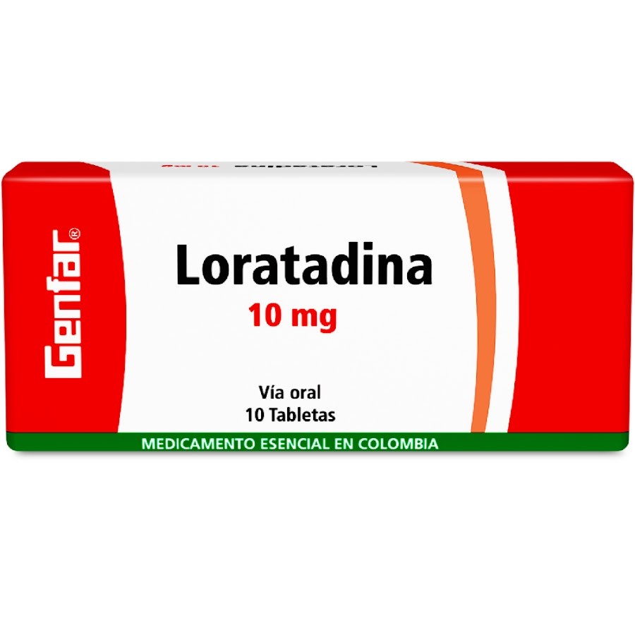 Loratadina Genfar 10Mg Tabletas Caja X10Tab.