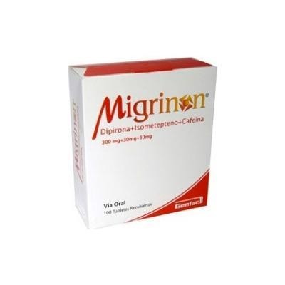 Fracción Migrinon 300/30/30Mg Sob X5Tab Gen Dipiron Isometepten Cafeín