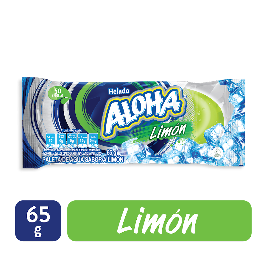 Helado CREM HELADO ALOHA Paleta Limón x65G.
