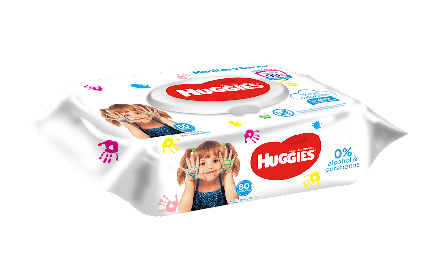 **Toallitas Humedas Huggies Manitos y Carita 0% Alcohol x 80Uni