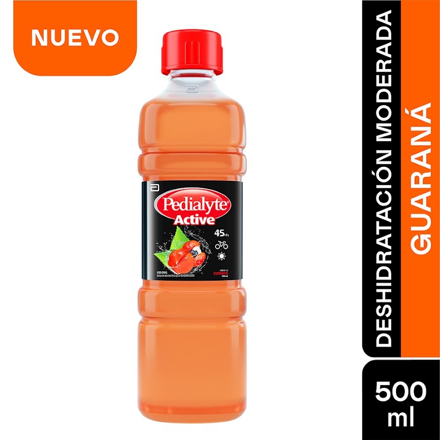 PEDIALYTE ZINC SUERO ORAL TRATAMIENTO DESHIDRATACIÓN 45 GUARANA X500ML