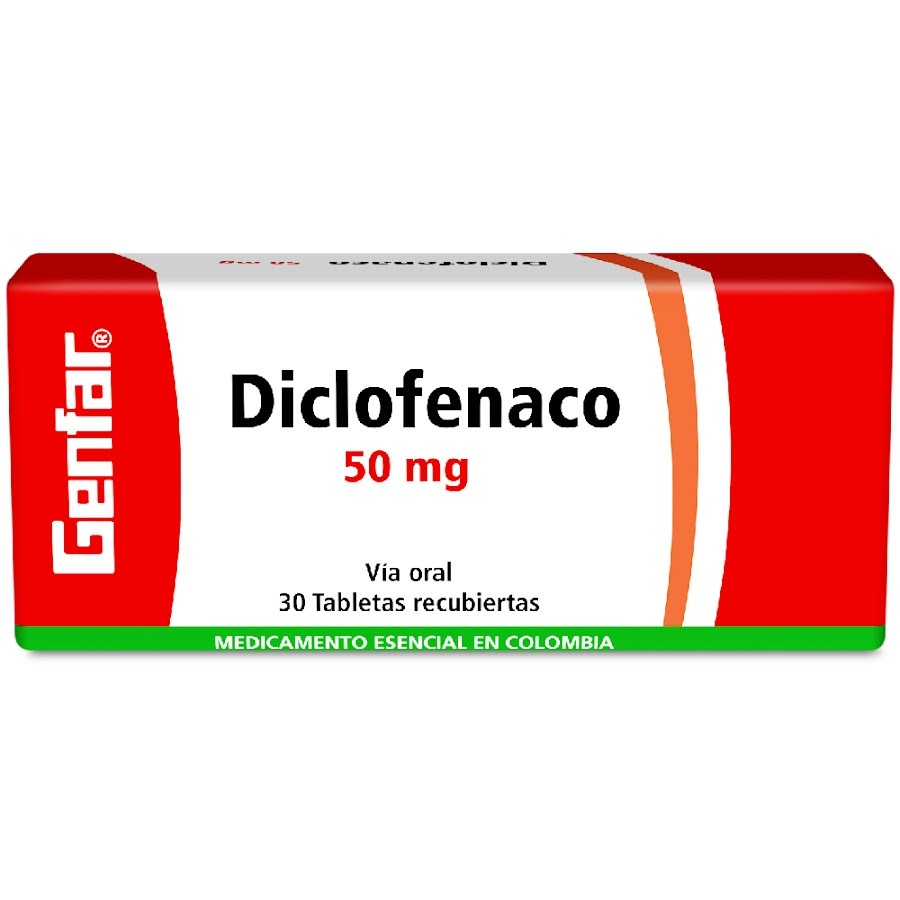 Diclofenaco 50Mg Tabletas Caja X30Tab. Genfar Diclofenaco