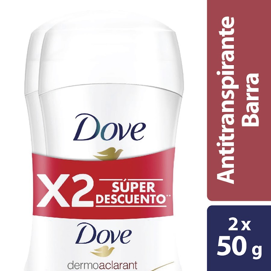 Oferta Desodorante Barra Dove Dermo Aclarant Bipack 2 Unidades x50G