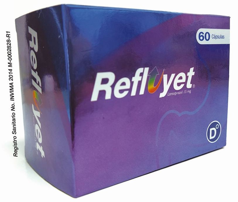 Refluyet Diabetrics Lansoprazol 15mg Caja x 60 Capsulas