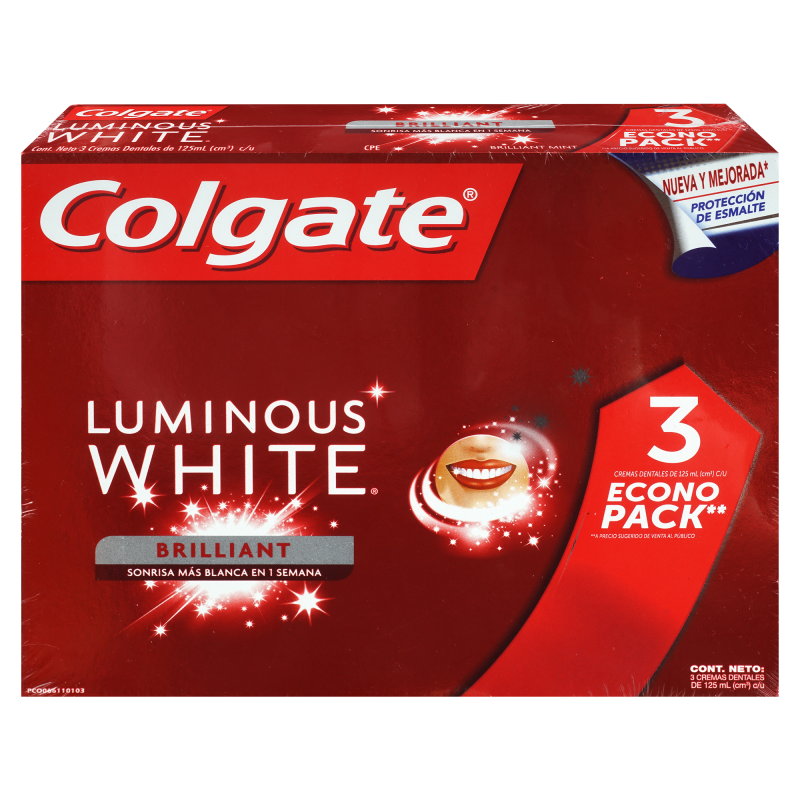 OFERTA CREMA DENTAL COLGATE LUMINOUS WHITE X3UND.X125ML