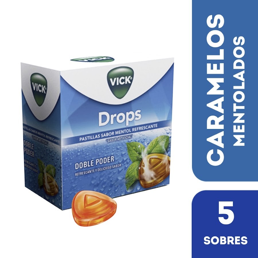 Vick Drops Mentol Sobres Caja X5Sob. P&G Alkanfor