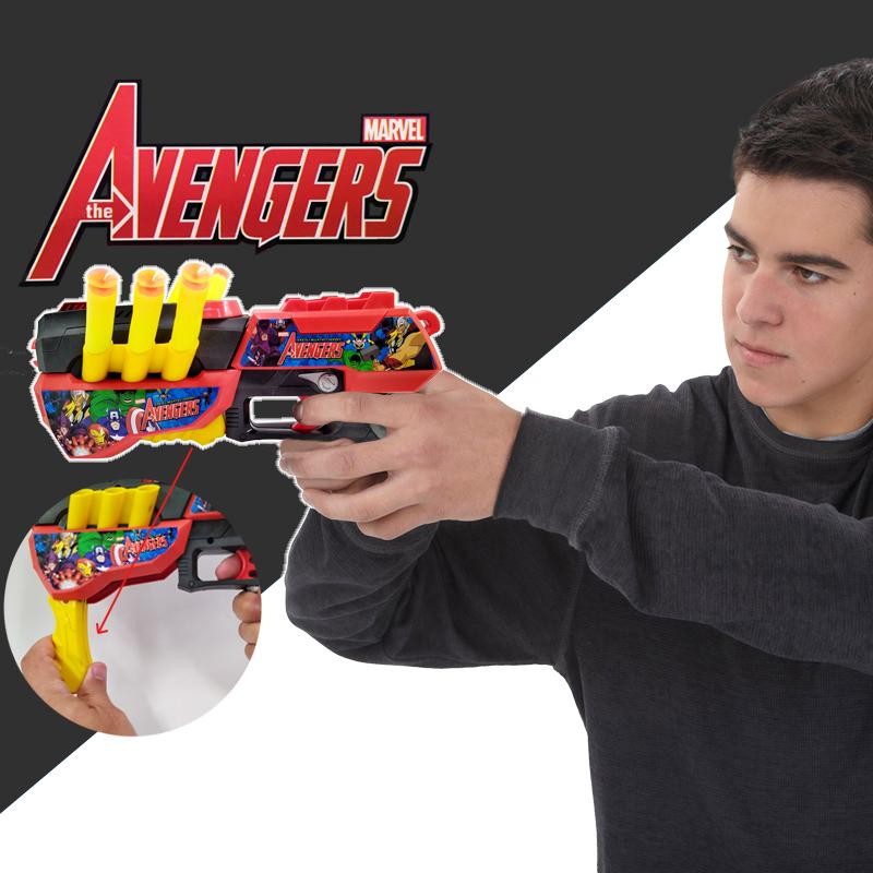 AVENGERS PISTOLA LANZADORA JUGUETE DARDOS JUGUETERÍA INFANTIL