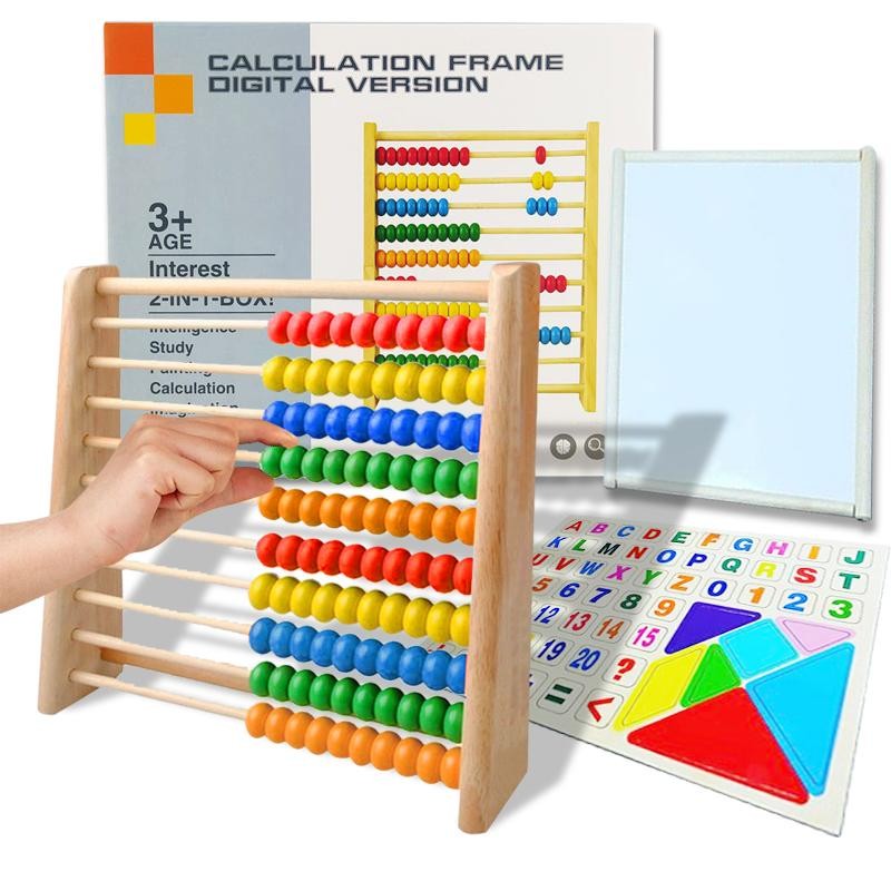ABACO TABLERO MADERA JUGUETES APRENDIZAJE ESCOLAR JUGUETERÍA DIDÁCTICO