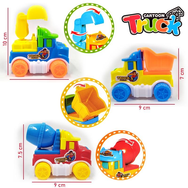 CARROS CONSTRUCCIÓN SET X3 JUGUETE DIDÁCTICO NIÑOS VEHÍCULOS TRUCK