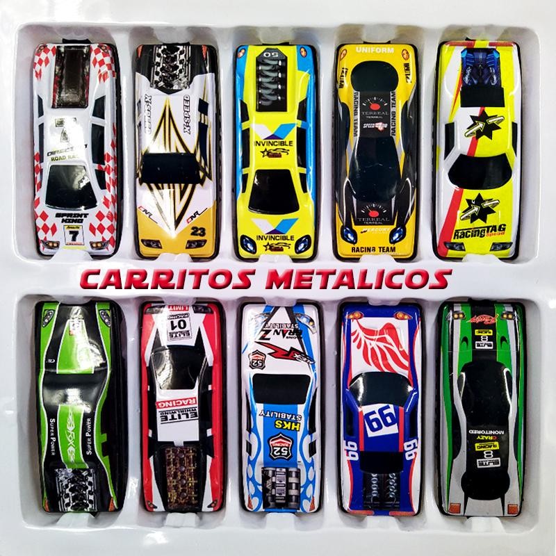 CARRITOS COLECCIÓN X10 JUGUETES CARROS METAL NIÑOS JUGUETERÍA