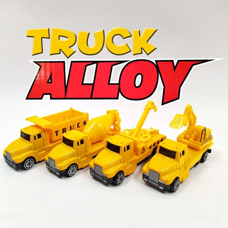 CARROS CONSTRUCCIÓN SET X4 VOLQUETA GRÚA MEZCLADORA MONTACARGA DJ4598