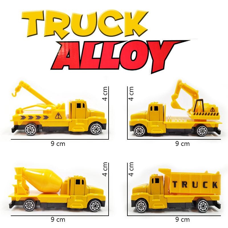 CARROS CONSTRUCCIÓN SET X4 VOLQUETA GRÚA MEZCLADORA MONTACARGA DJ4598