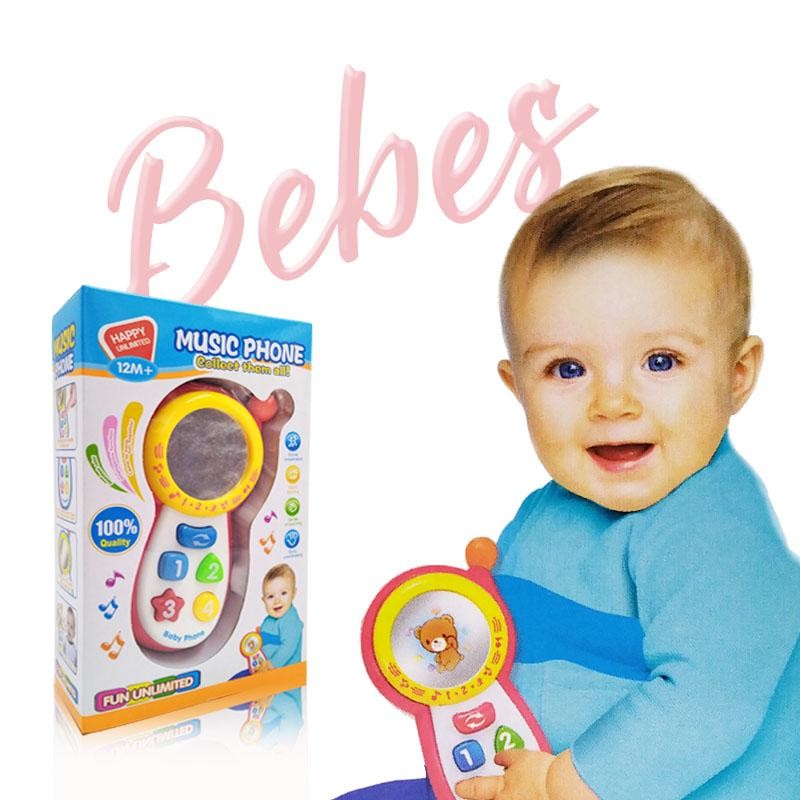 CELULAR BEBES ROJO IMAGEN SONIDOS JUGUETE DIDÁCTICO DJ4616