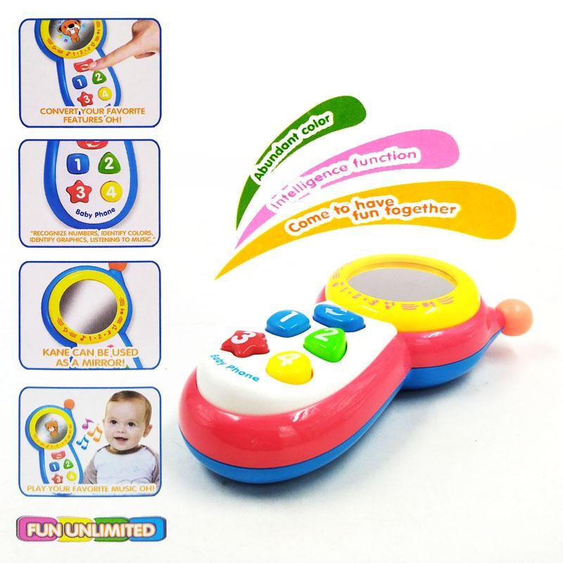 CELULAR BEBES ROJO IMAGEN SONIDOS JUGUETE DIDÁCTICO DJ4616