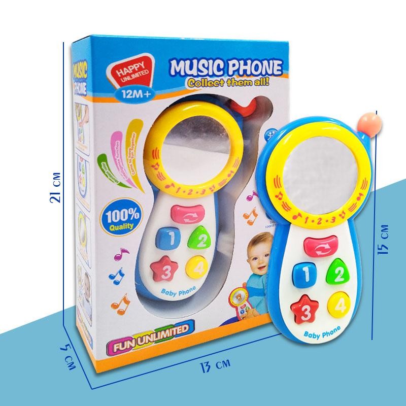 CELULAR BEBES AZUL IMAGEN SONIDOS JUGUETE DIDÁCTICO DJ4615
