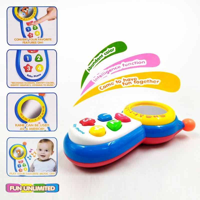 CELULAR BEBES AZUL IMAGEN SONIDOS JUGUETE DIDÁCTICO DJ4615