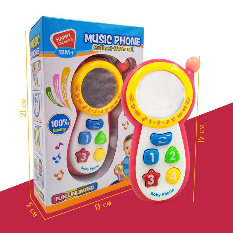 CELULAR BEBES ROJO IMAGEN SONIDOS JUGUETE DIDÁCTICO DJ4616